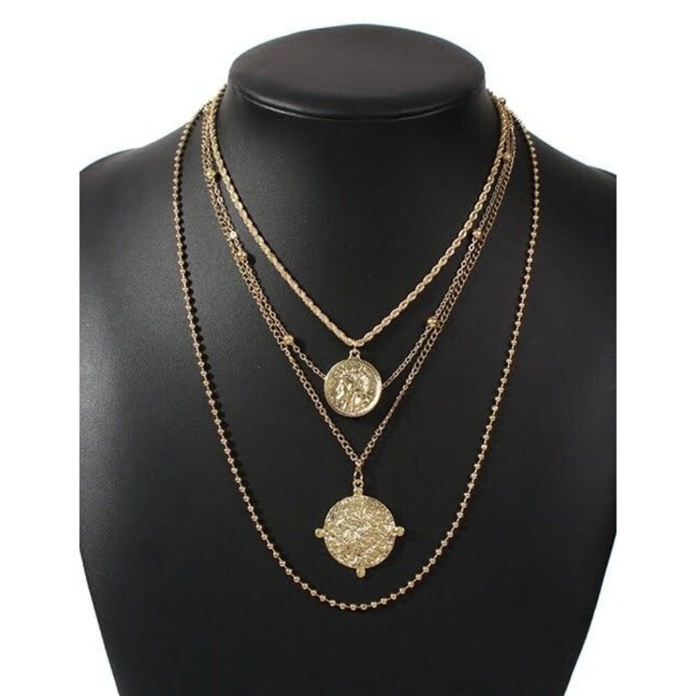 Layered Necklace Set, Gold Necklace Set, Gift for Mom, Gift for Wife